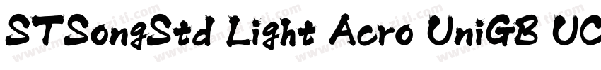 STSongStd Light Acro UniGB UCS2 H字体转换